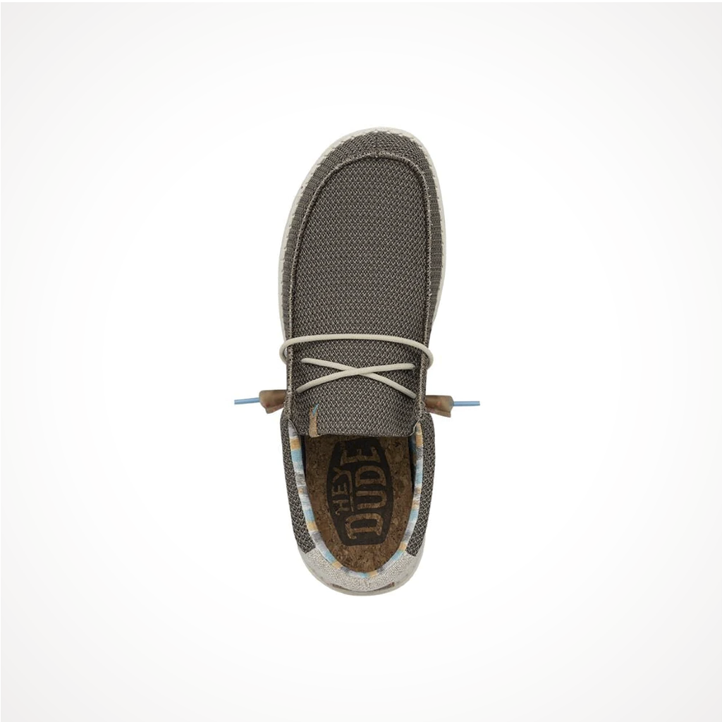 Product image: ootwear Hey Dude Mens Wally Stretch Walnut, shown from above.