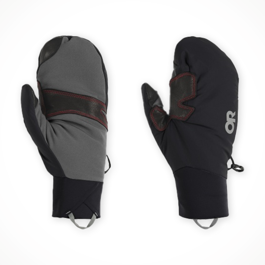 Product image: outdoor research deviator mitts black, shown in primary marketing view.