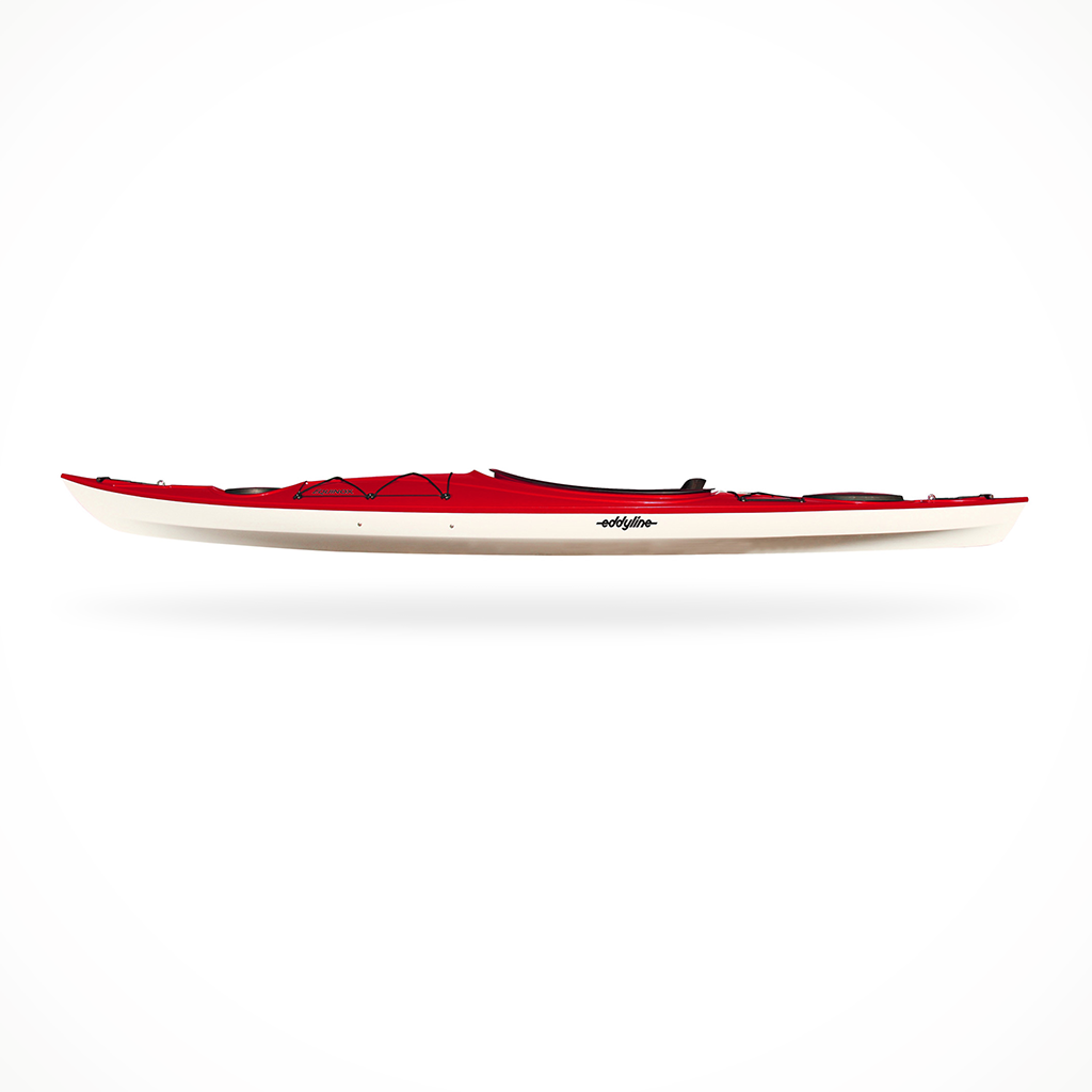 Product image: Eddyline Equinox Red, side profile view.
