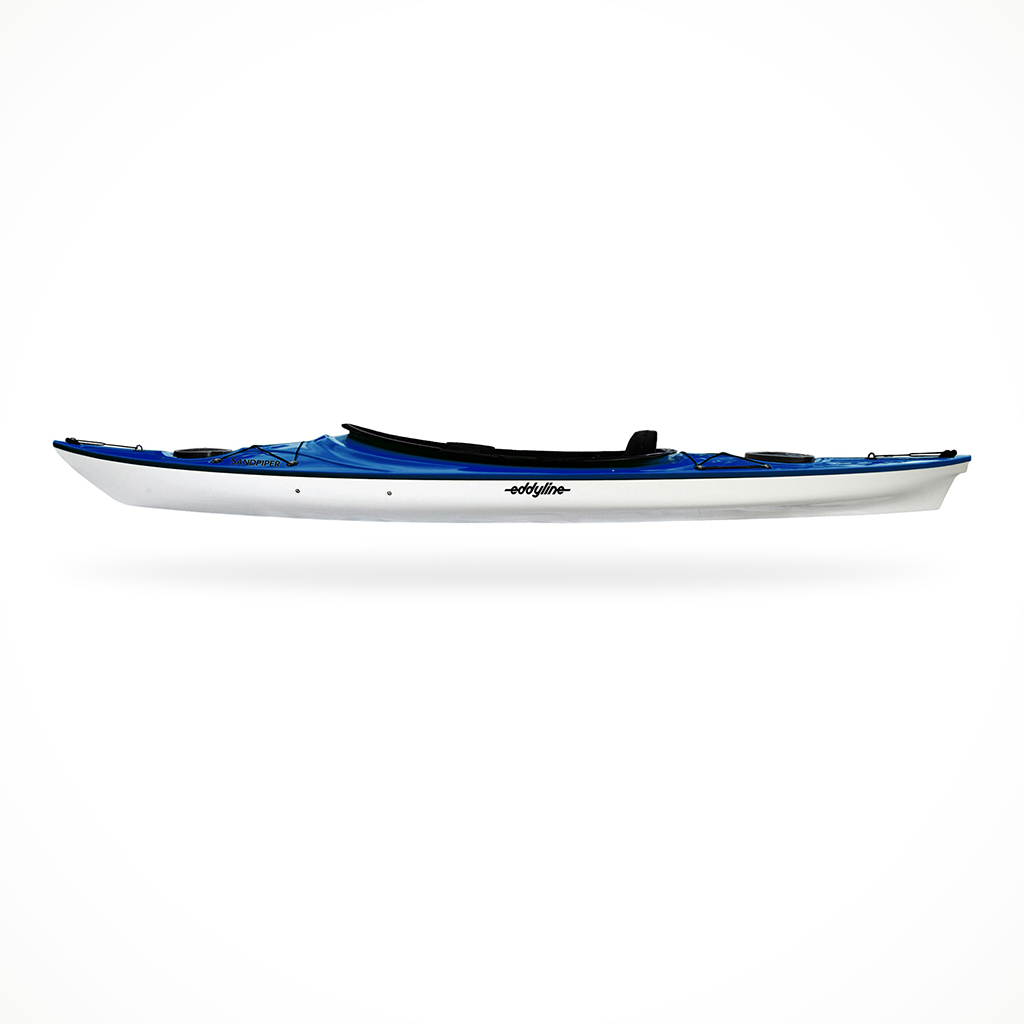 Product image: Eddyline Sandpiper Saphire Blue, side profile view.