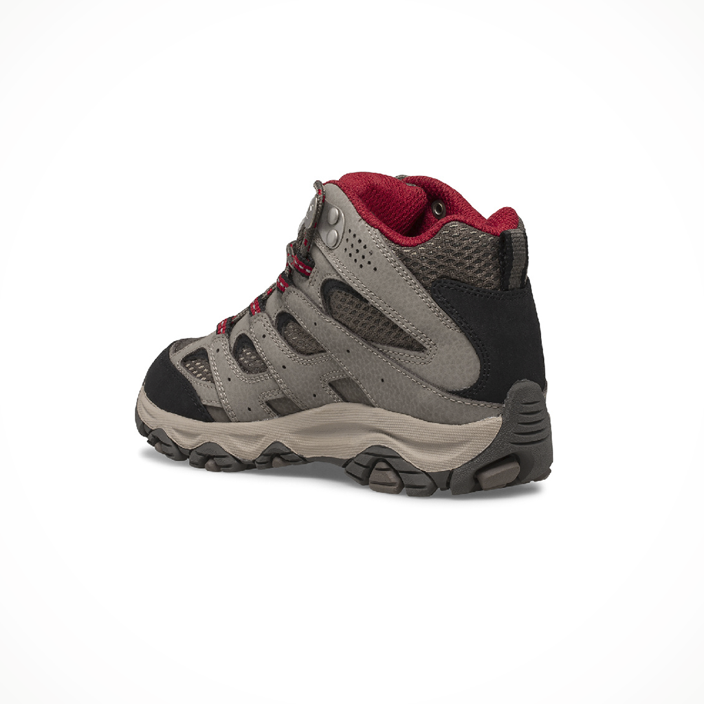 Footwear Merrell Hiking Boot Kids Moab 3 Mid Waterproof Boulder Red Side 2