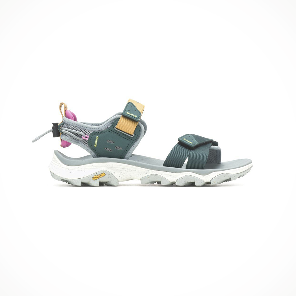 Product image: Footwear Merrell Womens Speed Fusion Strap Seamoss, side profile view.