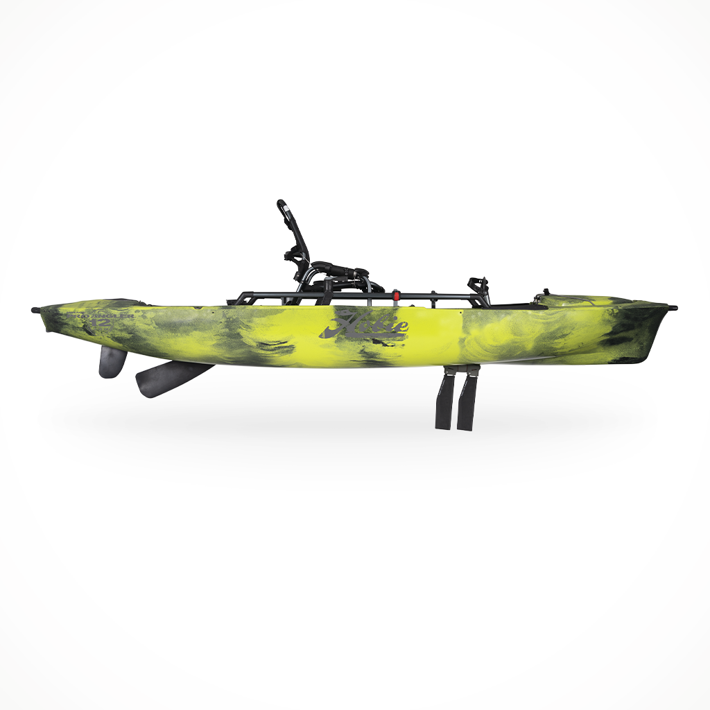 Hobie Mirage Pro Angler 12 with 360 Drive Green Camo Side