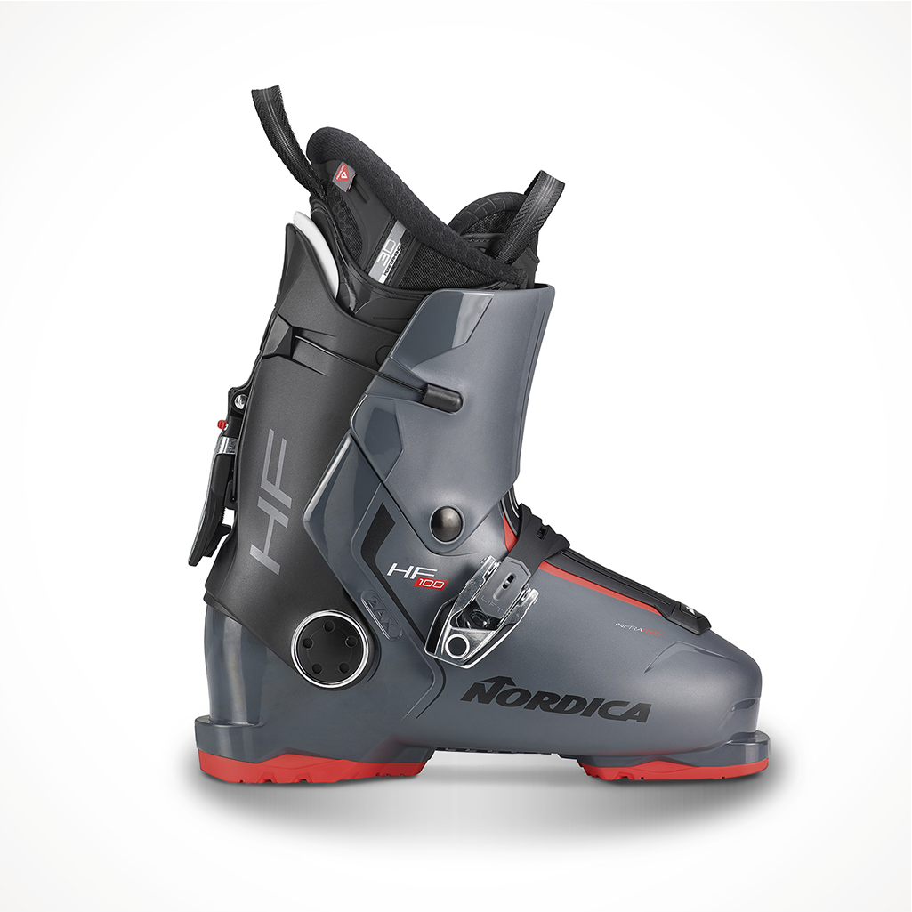 Product image: Nordica HF 100 2023 Ski Boot, shown from the right side profile.
