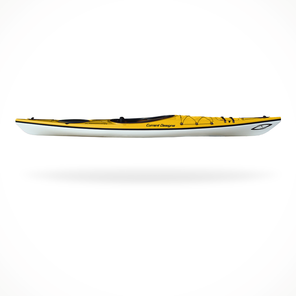Product image: Paddling Kayaks Current Designs Vision 130, side profile view.