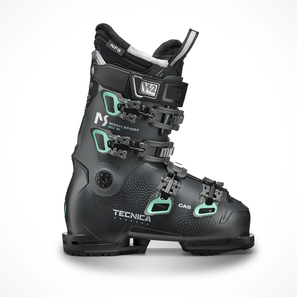 Product image: Tecnica Mach Sport MV 85 2023 Ski Boot, shown from the right side profile.