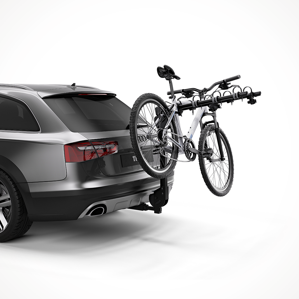 Product image: Thule Camber 4 Bike Carrier Trunk Bike Rack On Car.