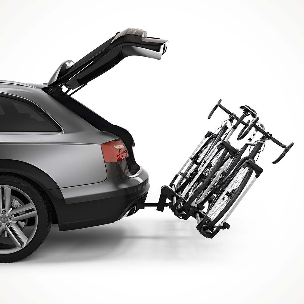 Product image: Thule Helium XT 2 Bike Rack On Car Tilt.
