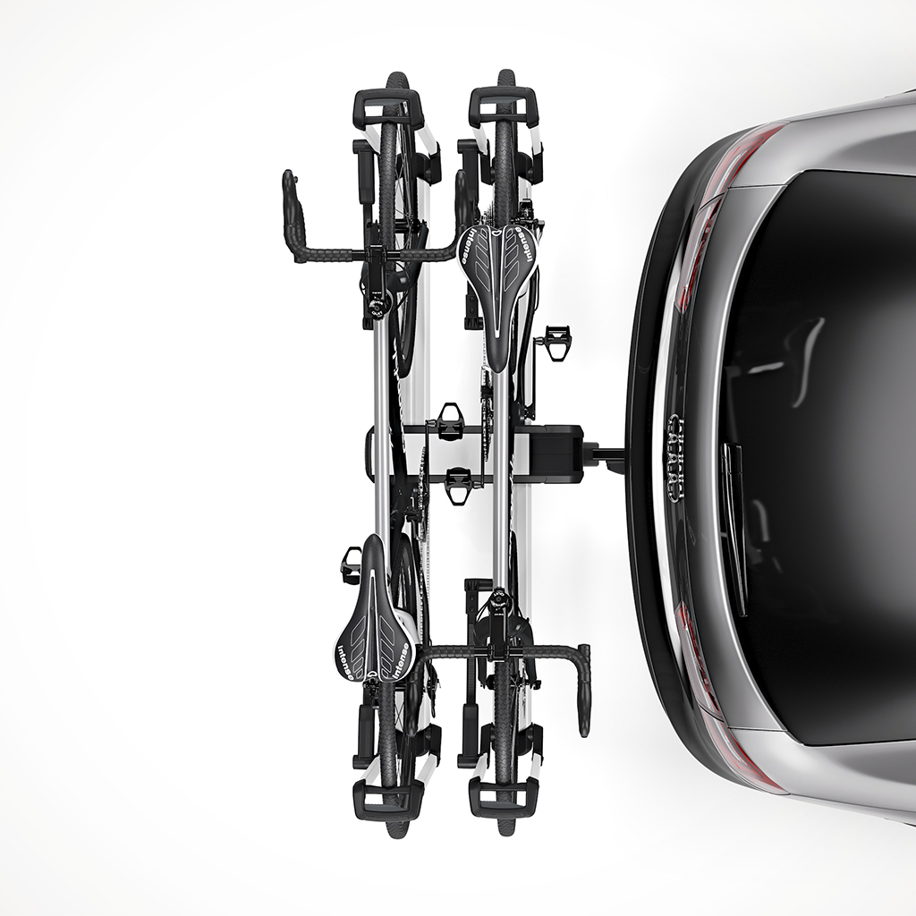 Product image: Thule Helium XT 2 Bike Rack On Car Top View.