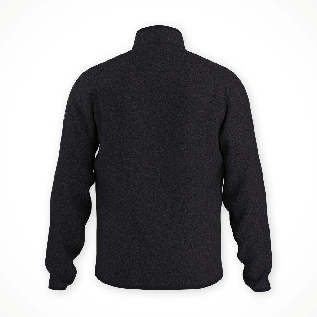 Product image: Arcteryx Covert half zip Black Mens 2025, shown from the back.