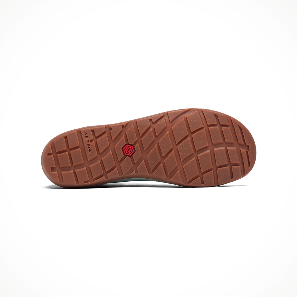 Product image: Astral Footwear Loyak AC Seaglass Green, showing the outsole tread pattern.
