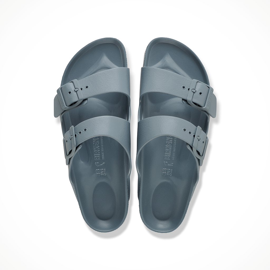 Product image: Birkenstock Arizona EVA Basalt Gray Mens 2026, shown from above.