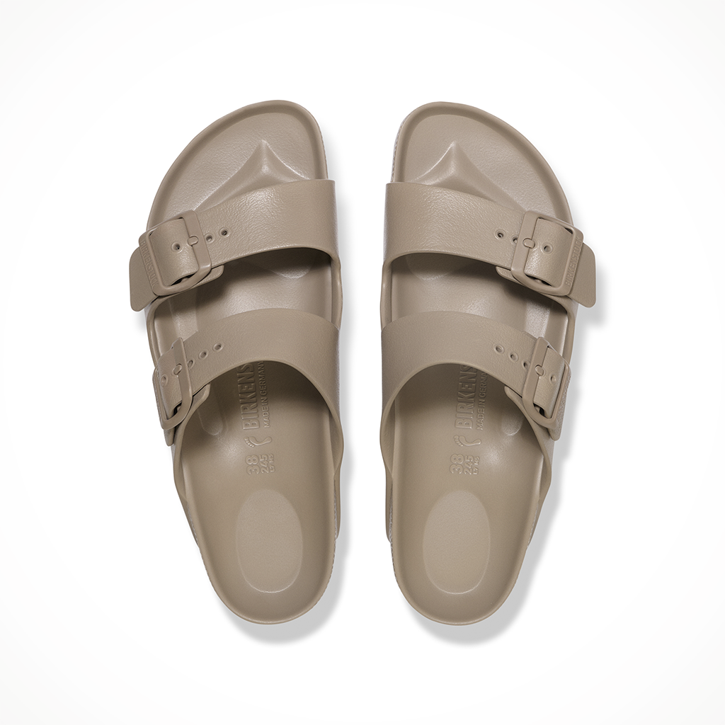 Product image: Birkenstock Arizona EVA Grey Taupe Mens 2026, shown from above.