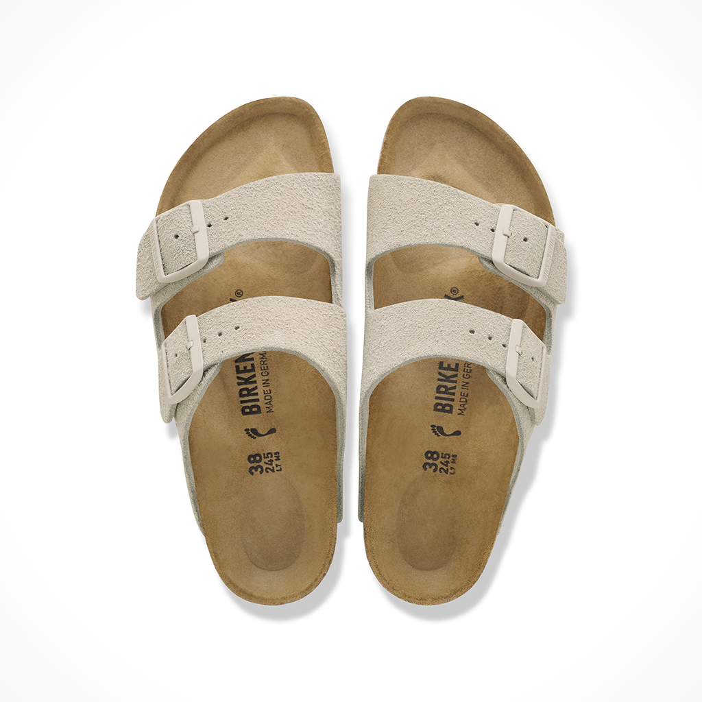 Product image: Birkenstock Arizona LEVE Oyster Womens 2026, shown from above.