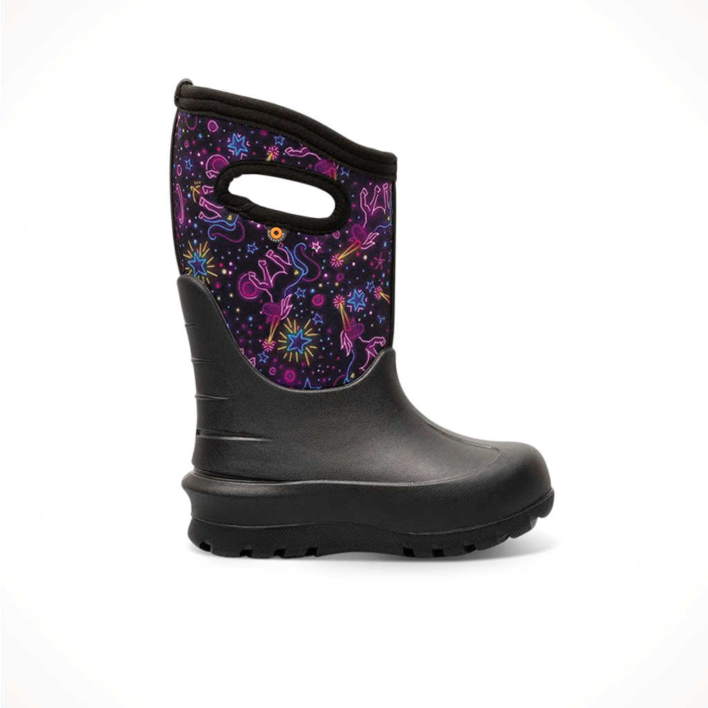Bogs Kids Neo Classic Neon Unicorn Boots Black Multi Hero