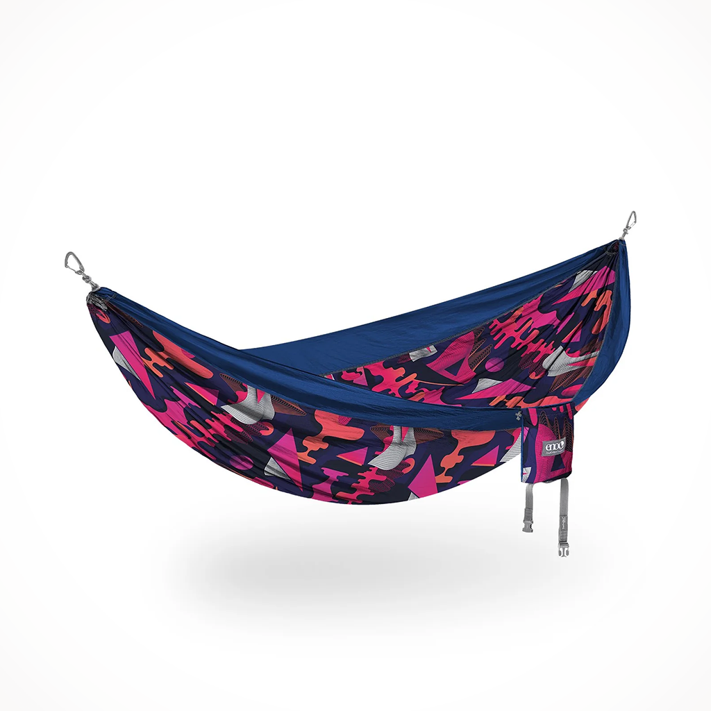 Amaca Doppia ENO Doublenest Stampa Tribal, Portatile, In Nylon 70D, Portata 181 Kg, Con Moschettoni, Regalo Per Due