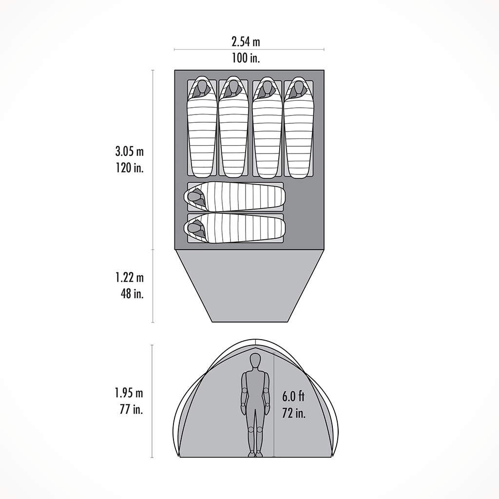      Camping Tents MSR Habitude 6 Floor Plan