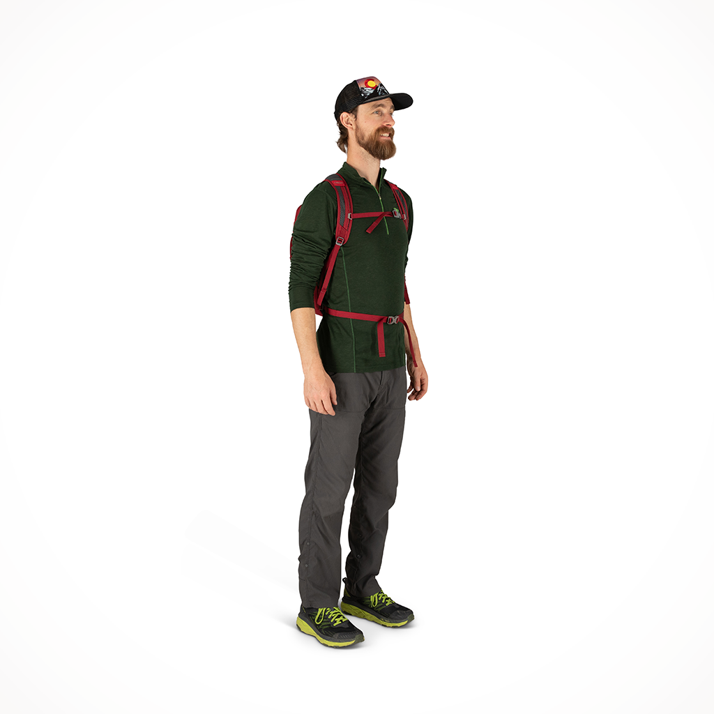 Camping Backpacks Osprey Daylite Cosmic Red Model Front