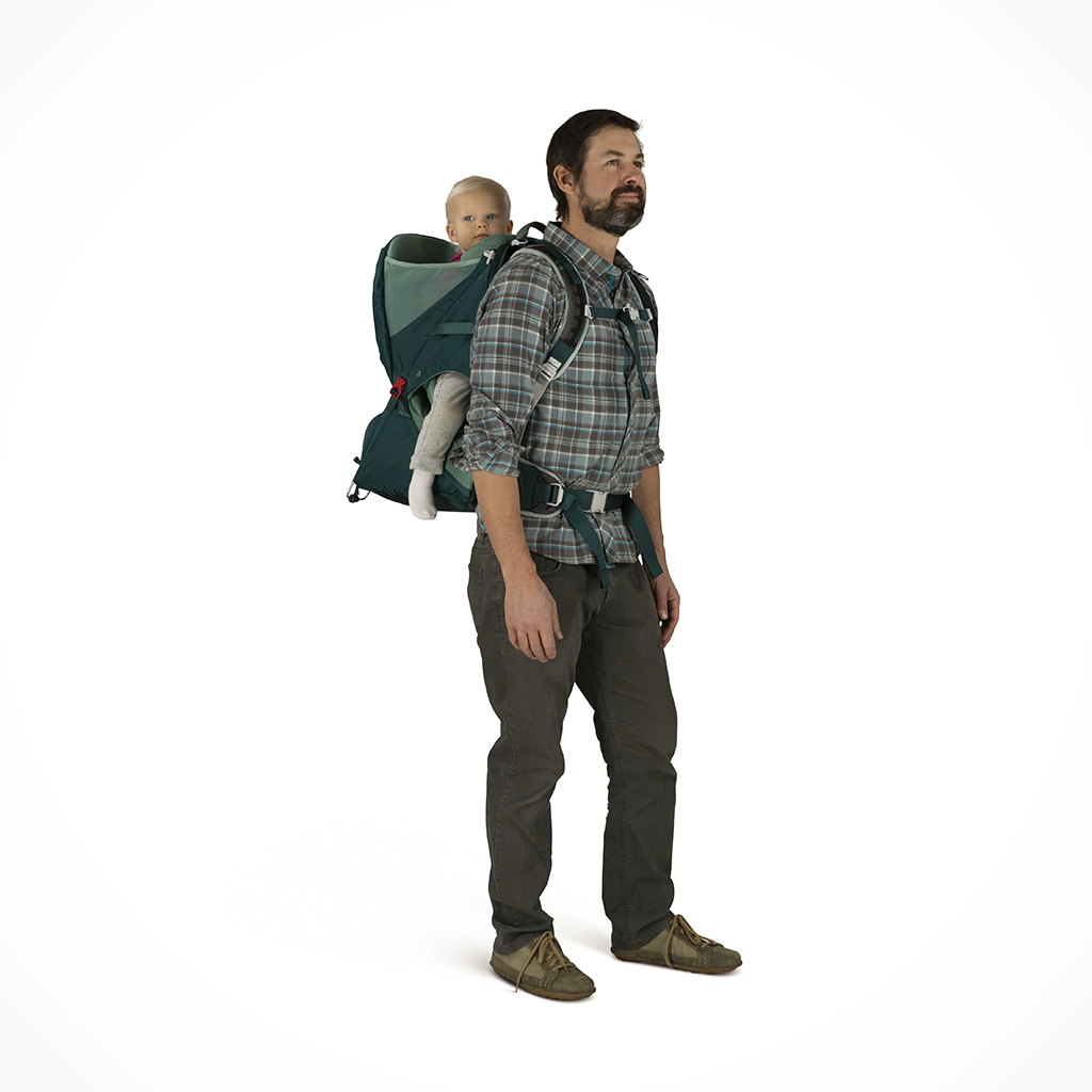 Camping Backpacks Osprey Poco LT Deep Teal Model Front