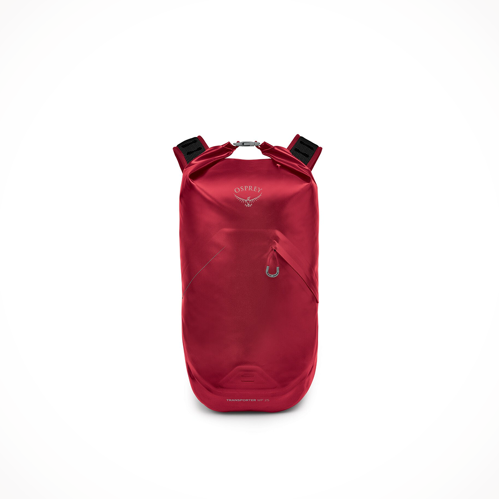 Camping Backpacks Osprey Transporter Waterproof 25L Poinsettia Red front