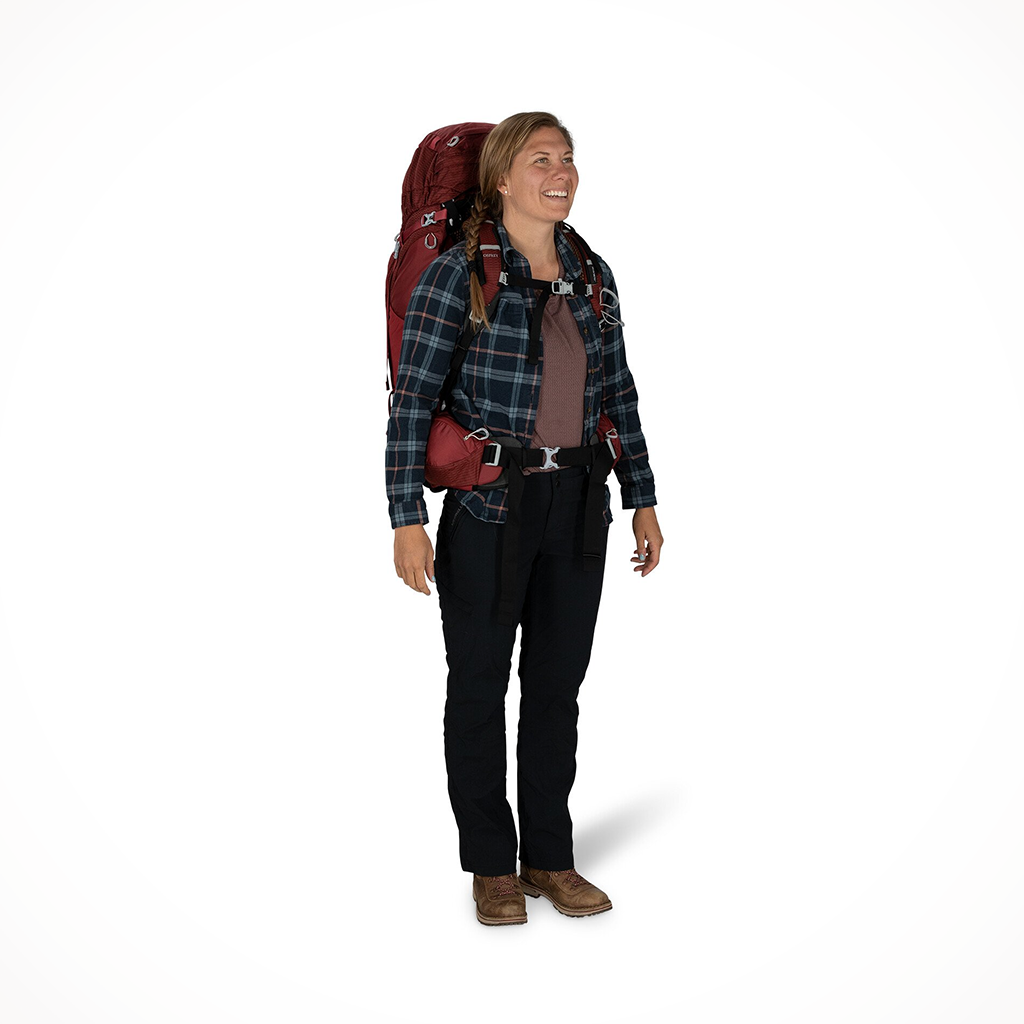 Osprey Aura AG 65 Women's Backpack, Berry Sorbet Red / M/L Osprey Aura AG 65 Women's Backpack, Berry Sorbet Red / M/L