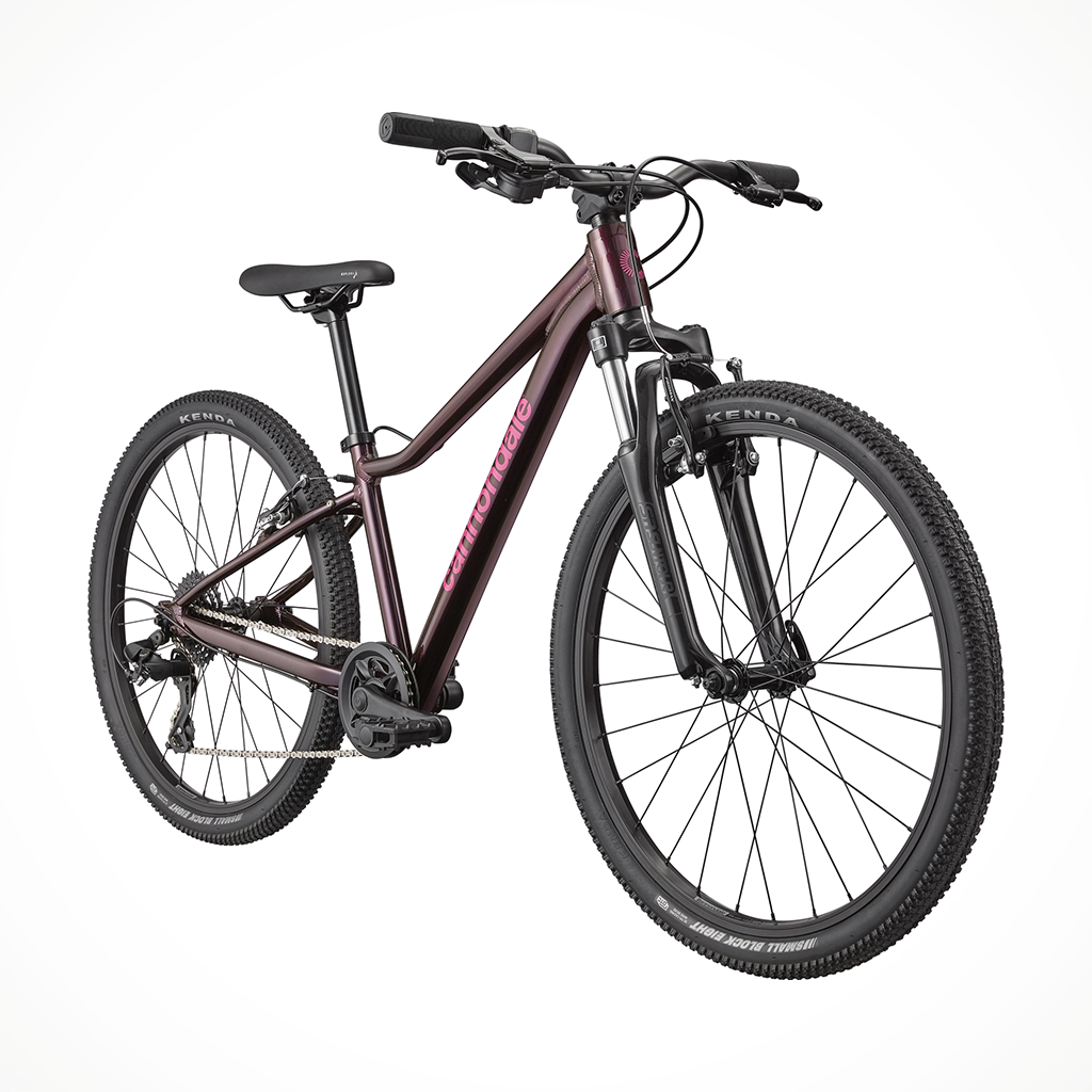 Product image: Cannondale Trail 24 Royal Purple Kids 2026, shown from a three-quarter angled view.