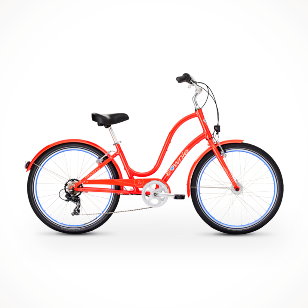 Product image: Electra Townie 7D EQ STEP THRU Poppy 2026, shown in primary marketing view.