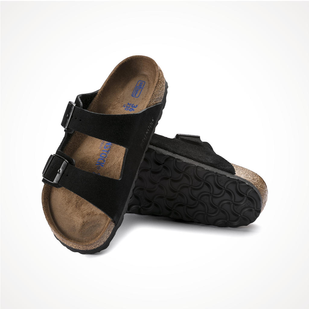 Men s Birkenstock Arizona Soft Footbed Sandal Suede Leather