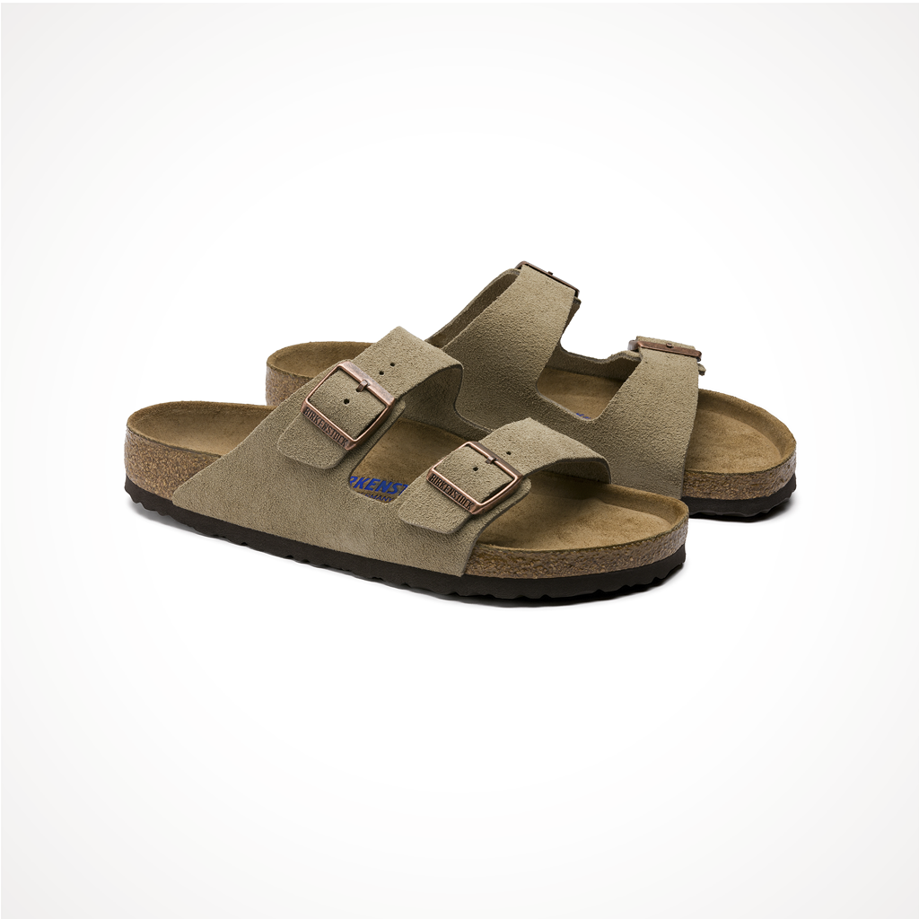 Footwear Birkenstock Womens Arizona Soft Footbed Suede Leather Taupe Iso bf05633a c237 4587 b908 0171d9c1c86c