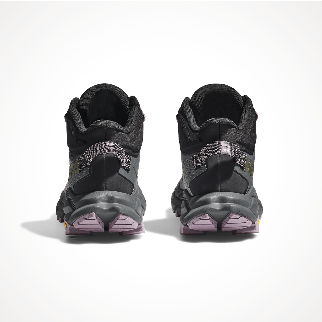 Footwear Hoka Womens Trail Code GTX Black Castlerock Heel