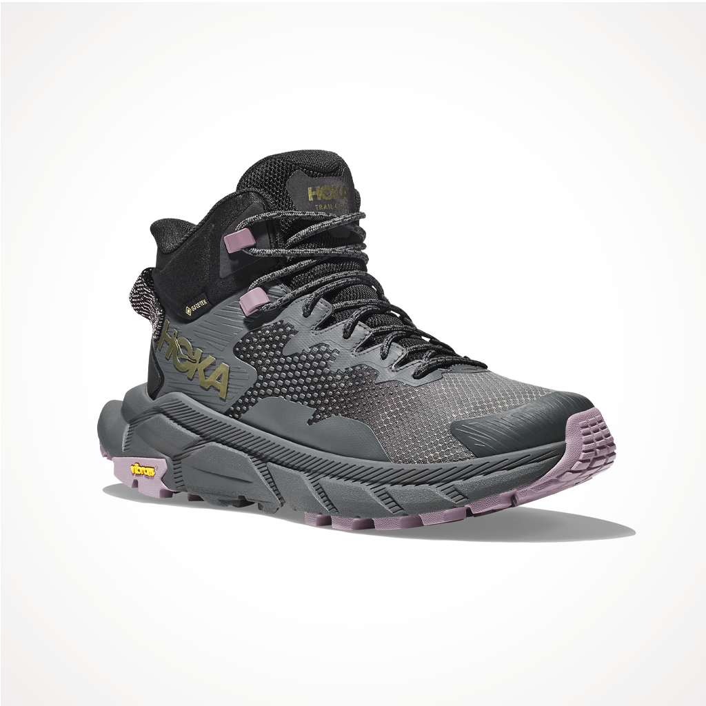 Footwear Hoka Womens Trail Code GTX Black Castlerock Iso