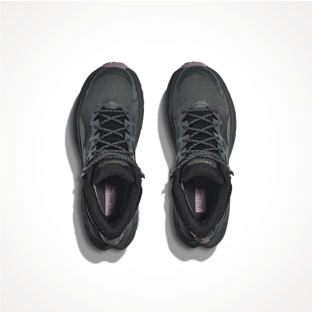 Footwear Hoka Womens Trail Code GTX Black Castlerock Top