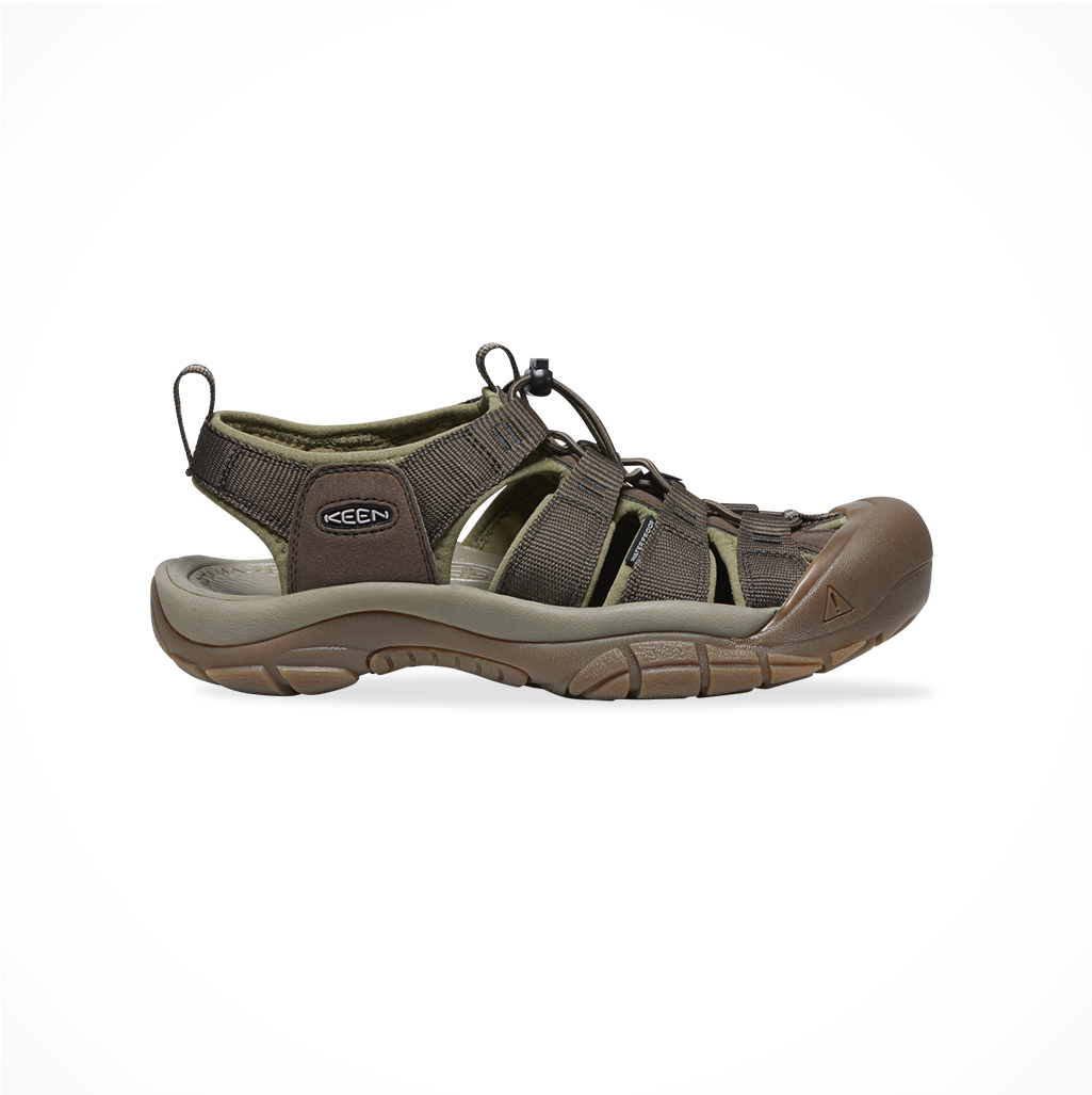 Footwear Keen Mens Newport H2 Olive Drab Canteen Side