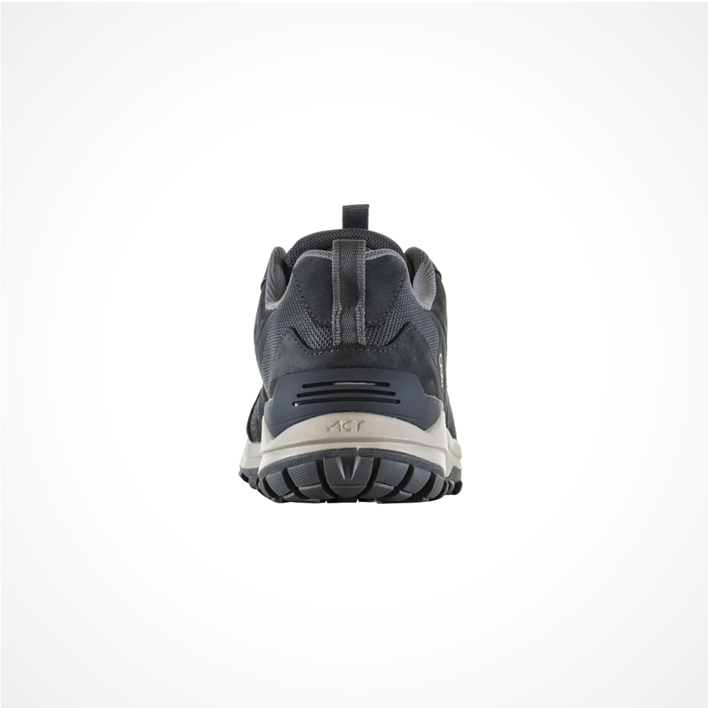 Footwear Oboz Mens Sypes Low Leather Waterproof Lava Rock Heel