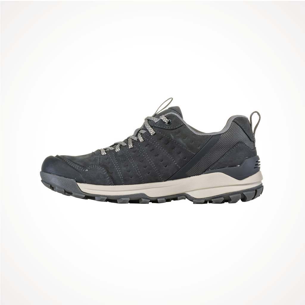Footwear Oboz Mens Sypes Low Leather Waterproof Lava Rock Side 2