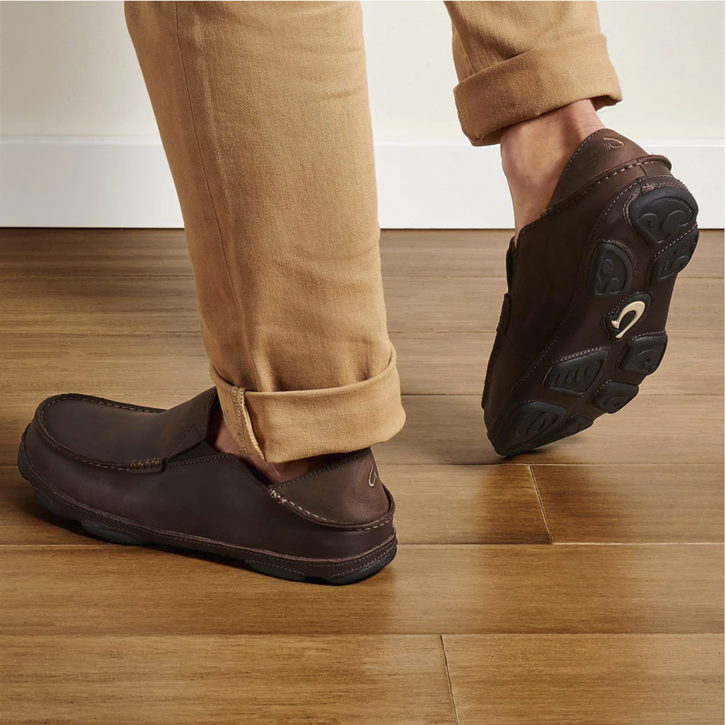 Men s OluKai Molo Leather Slip On Shoes OutdoorSports