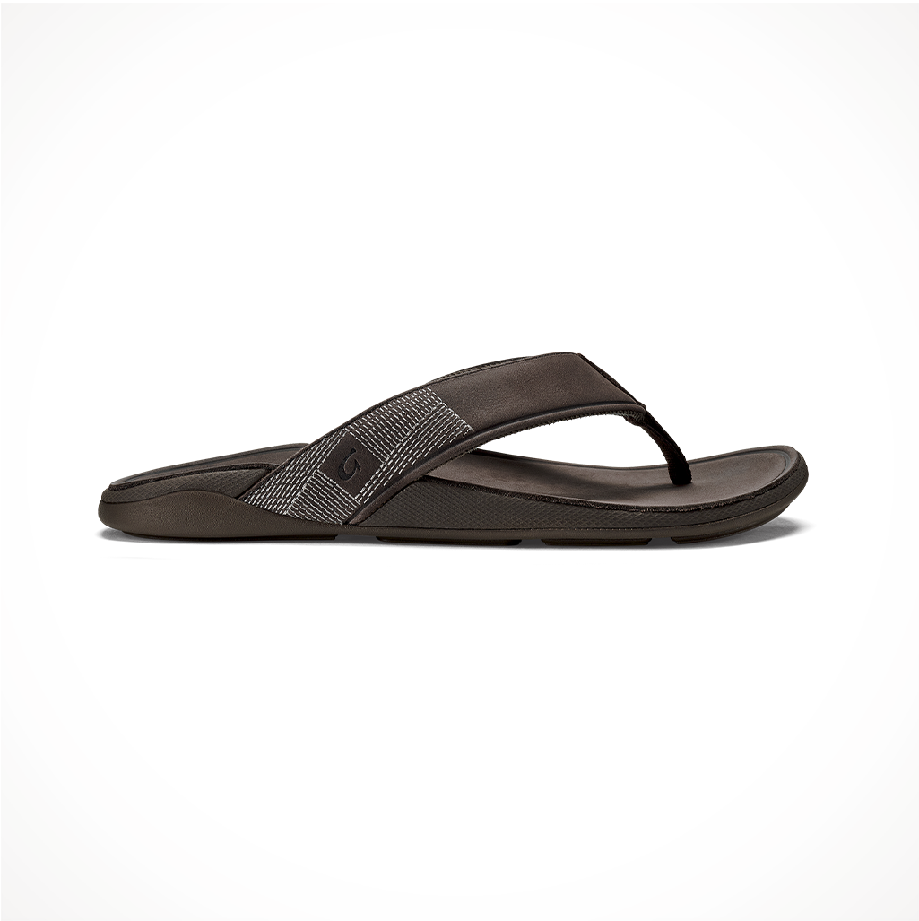 Footwear Olukai Mens Tuahine Dark Wood Side