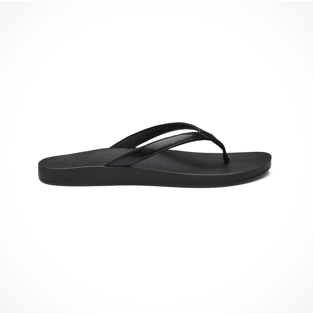 Footwear Olukai Womens Puawe Black Side