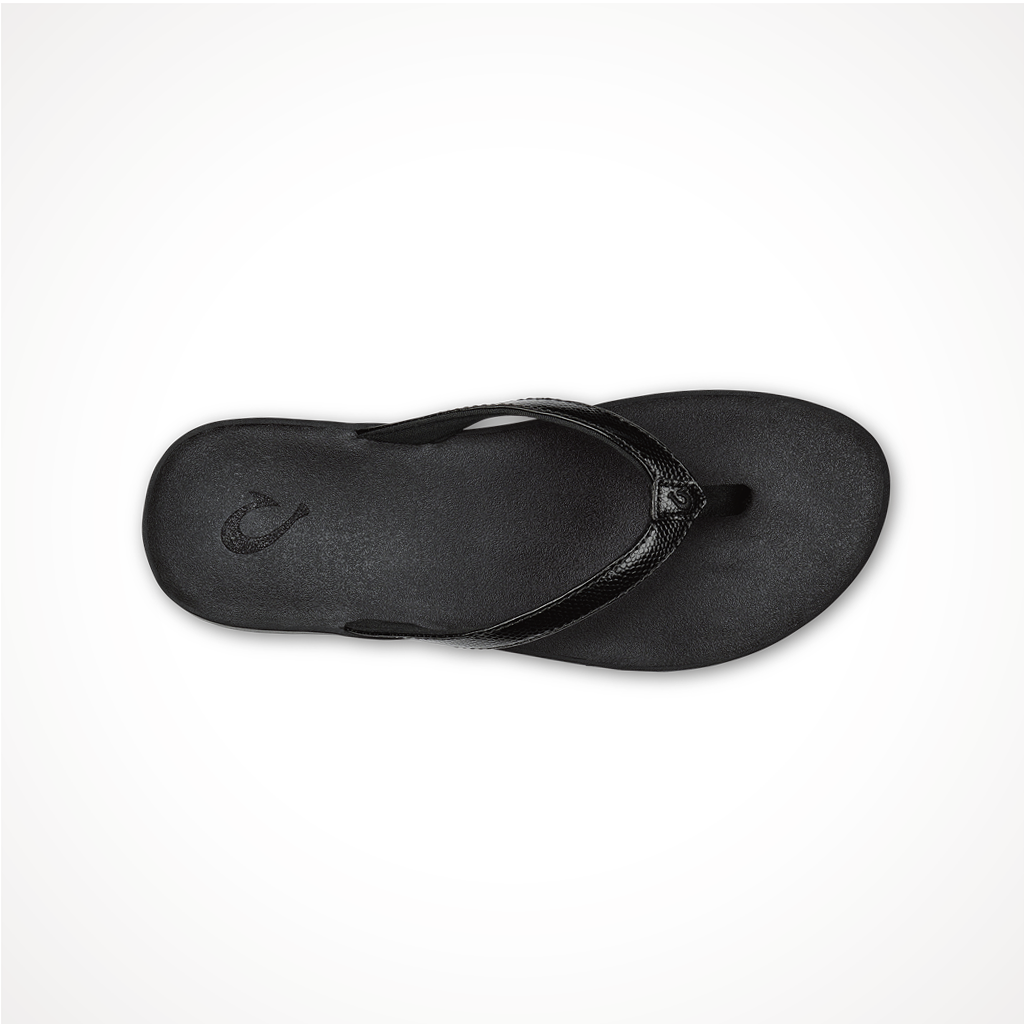 Footwear Olukai Womens Puawe Black Top