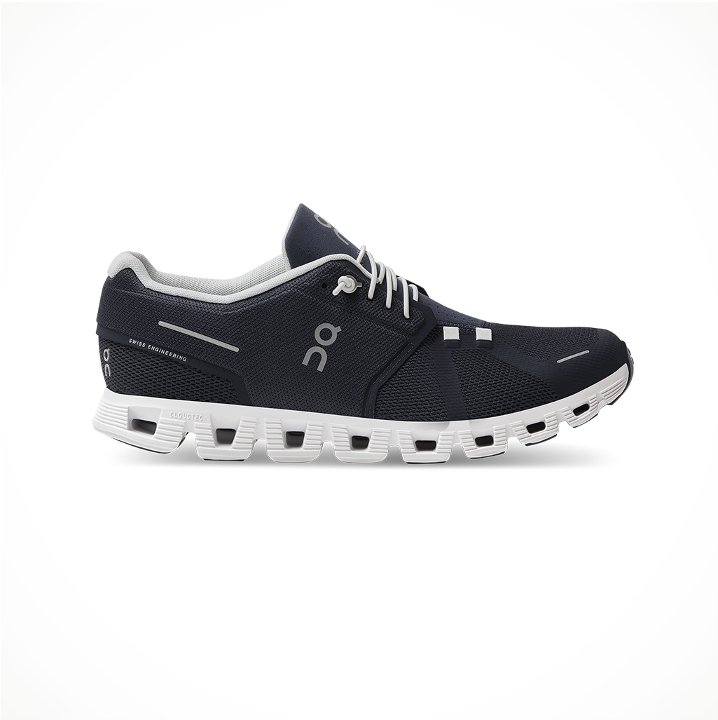 Footwear On Mens Cloud 5 Midnight White Side