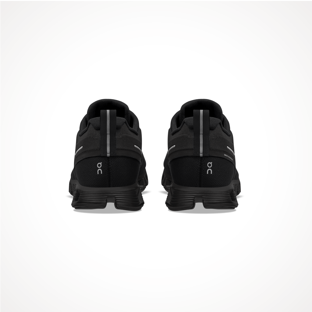 Footwear On Womens Cloud 5 Waterproof All Black Heel