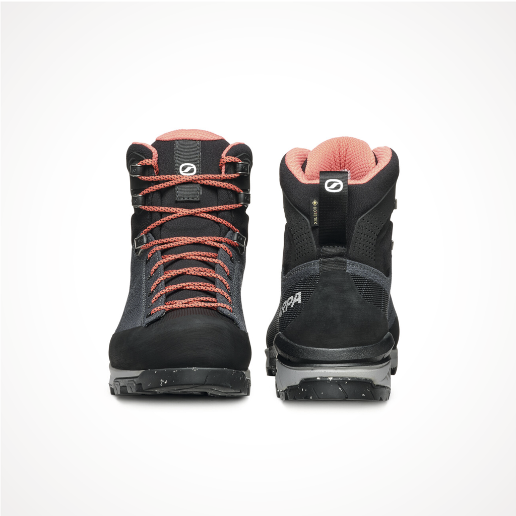Footwear Scarpa Womens Mescalito TRK Planet GTX Grey Coral Heel Toe