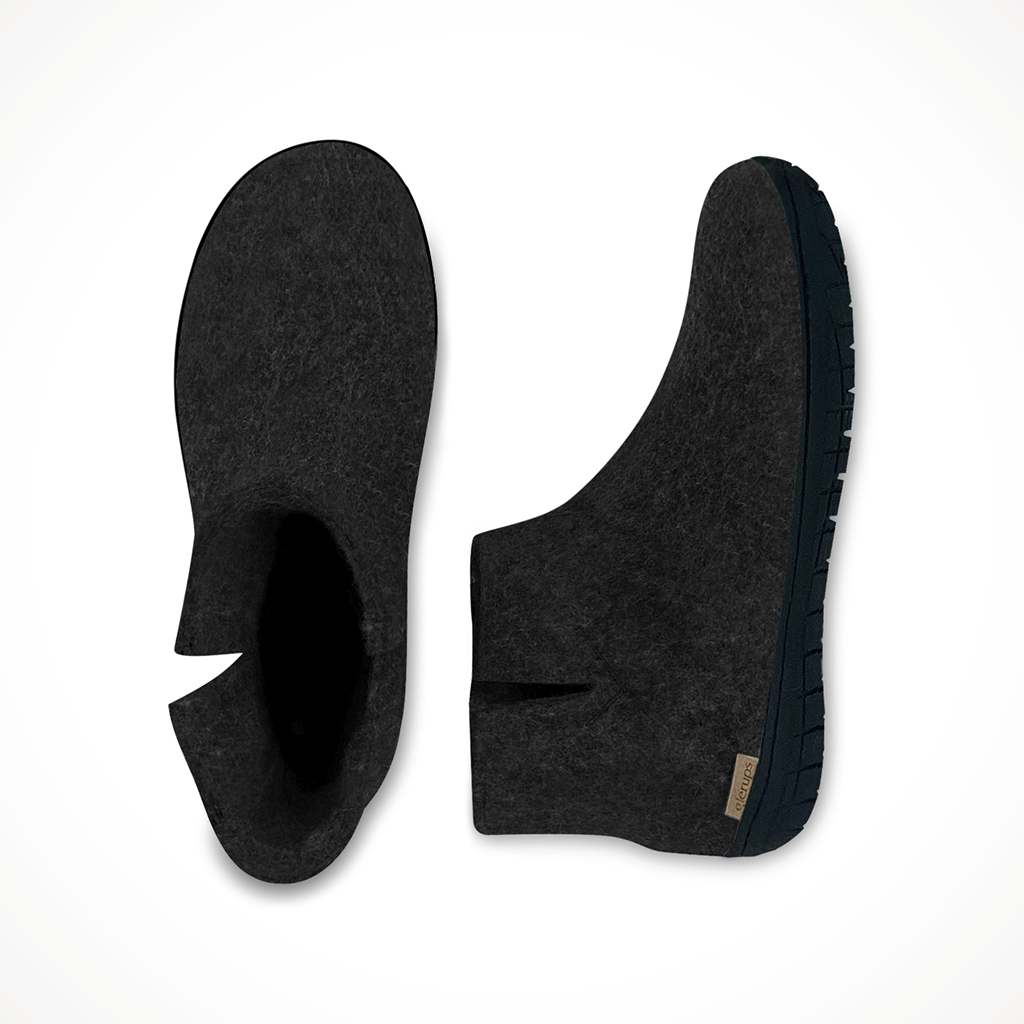 Product image: Glerups Rubber Sole Boot Black Unisex 2024, shown as a pair.