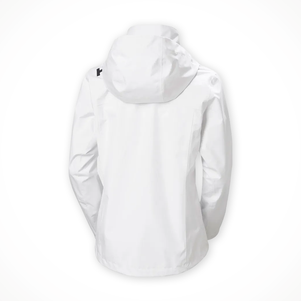 Product image: Helly Hansen Crew Hooded Jacket 2 White Womens 2026, shown from the back.
