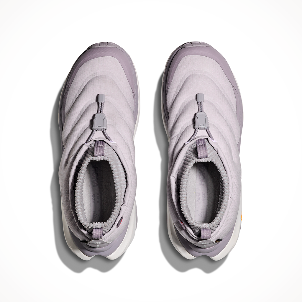 Product image: Hoka Kaha 2 Frost Moc GTX Ash Grey Foggy Grey Wo Mens 2025, shown from above.