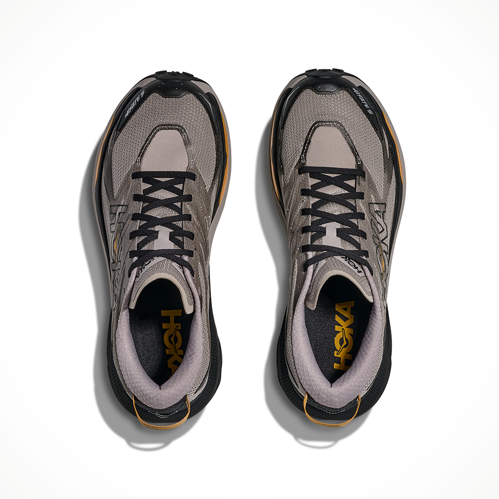 Product image: Hoka Mafate 5 Cement Black Mens 2026, shown as a pair.