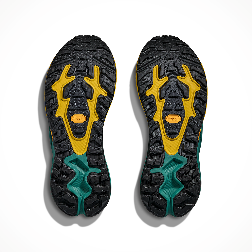 Product image: Hoka Mafate hike Thyme Yellow G Old Mens 2026, showing the bottom view.