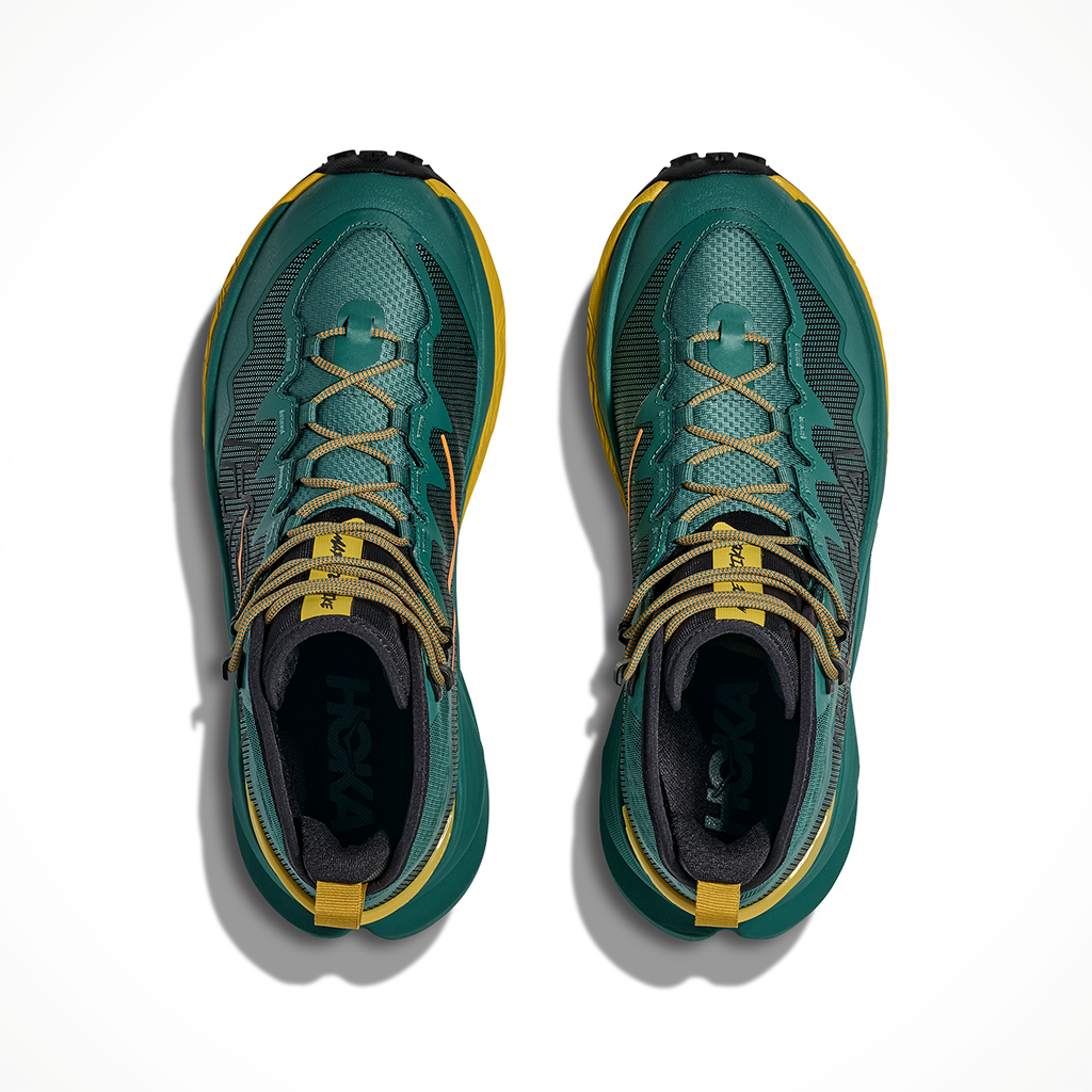 Product image: Hoka Mafate hike Thyme Yellow G Old Mens 2026, shown as a pair.