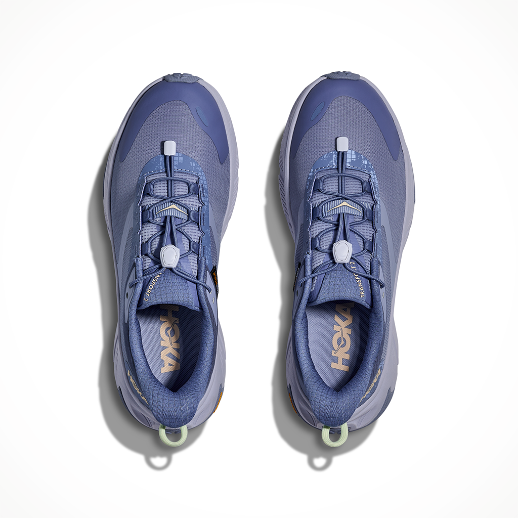 Product image: Hoka Transport 2 Tranquil Blue Ambient Womens 2026, shown as a pair.