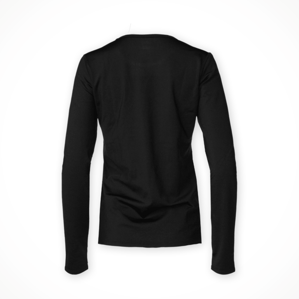 Product image: Hot Chillys ME Chamois crew blk womens 2025, shown from the back.